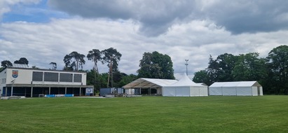 Hessentag 2023: Hessentag 2023: Startschuss zum Aufbau der großen Sparkassen-Arena