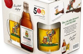 Brauerei C. & A. VELTINS GmbH & Co. KG: Special-Edition zu 500 Jahre Reinheitsgebot: Kultige Veltins-Steinie im Auftritt der 1960er-Jahre