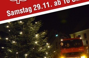 Feuerwehr Beverungen: FW Beverungen: Weihnachtsbaumaufstellung in Herstelle / Gemeinsam in die Adventszeit starten