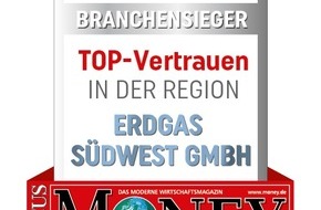 Erdgas Südwest: Presseinformation: Gütesiegel für Erdgas Südwest: „TOP-Vertrauen in der Region“