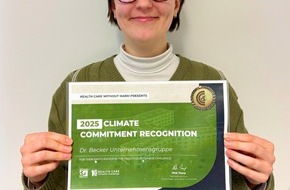 Dr. Becker Klinikgesellschaft: W&uuml;rdigung f&uuml;r Nachhaltigkeitsengagement im Gesundheitswesen