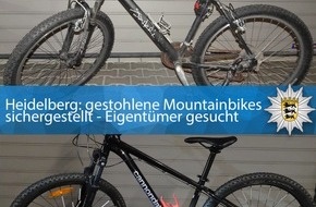 Polizeipräsidium Mannheim: POL-MA: Heidelberg: gestohlene Fahrräder sichergestellt - Eigentümer gesucht