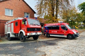Feuerwehr Flotwedel: FW Flotwedel: Lagerfeuer sorgt für nächtlichen Einsatz der Feuerwehren in Schwachhausen