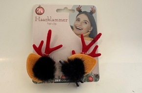 ANINOVA: Produktwarnung: Echtpelz aus China in Weihnachts-Haarclips von ALDI Süd