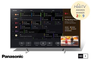 Panasonic Deutschland: Panasonic gewinnt mit der HD+ HbbTV Operator App den HbbTV Award / Die HbbTV-Association würdigt mit der Auszeichnung herausragende Leistungen von HbbTV-Anbietern