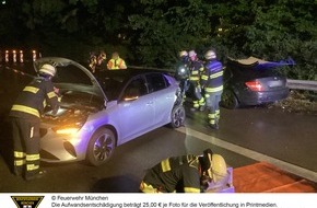 Feuerwehr München: FW-M: Vier Verletzte bei Verkehrsunfall (Sendling-Westpark)