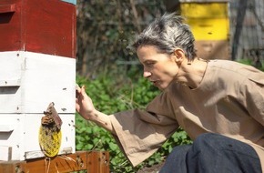 Aurelia Stiftung: Mit den Bienen sprechen / Die Künstlerin Ana Prvacki, der Gropius Bau und die Aurelia Stiftung laden zu einer außergewöhnlichen Kunstaktion am Weltbienentag (Freitag, 20. Mai 2022) ein.