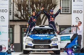 Skoda Auto Deutschland GmbH: Azoren-Rallye: Neunmaliger Weltmeister Sébastien Loeb siegt bei seiner Premiere im Škoda Fabia RS Rally2