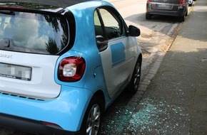Polizei Rheinisch-Bergischer Kreis: POL-RBK: Bergisch Gladbach - Unbekannte schlagen Fensterscheiben zweier Fahrzeuge im Bergisch Gladbacher Stadtgebiet ein