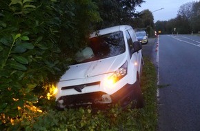 Kreispolizeibehörde Oberbergischer Kreis: POL-GM: Fahrt endet im Gebüsch