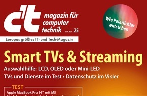 c't: Sechs 65-Zoll-TVs im Härtetest / LCD holt auf - OLED unter Druck