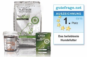 PLATINUM GmbH & Co. KG: Platz 1 bei Online-Umfrage: PLATINUM ist zum beliebtesten Hundefutter gewählt worden