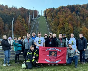 FW Ense: Löschgruppe Hünningen beim Schanzenlauf in Oberstdorf