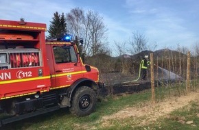 Feuerwehr und Rettungsdienst Bonn: FW-BN: Flächenbrand in Bonn-Lannesdorf: Gerätewagen-Waldbrand und Drohneneinheit im Einsatz
