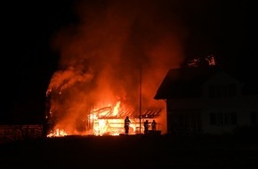 Schweizer Tierschutz STS: Medienmitteilung: Nach dem jüngsten Stallbrand in Niederhelfenschwil SG - Schweizer Tierschutz STS lanciert Petition für besseren Brandschutz in Tierställen