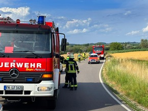KFV Bodenseekreis: Verkehrsunfall bei Grasbeuren: Zwei Verletzte bei Frontalkollision