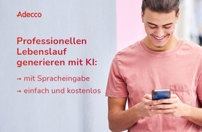 The Adecco Group Germany: Adecco führt KI-basierten Lebenslauf-Generator ein