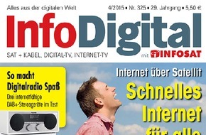 INFOSAT Verlag: InfoDigital - Ausgabe April 2015 im Handel - Schnelles Internet für alle
