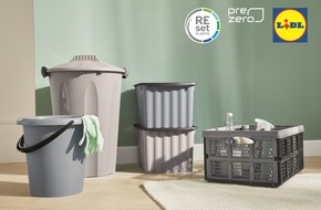 Lidl: Lidl bietet Haushaltswaren aus recyceltem Plastik an / Nachhaltigere Eimer, Kleiderbügel und Aufbewahrungsboxen ab 25. Februar in allen Lidl-Filialen erhältlich