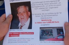 Polizeiinspektion Cuxhaven: POL-CUX: Moko "Berne" verteilt Flugblätter über Bekanntgabe einer Belohnung - neue Hinweise eingegangen