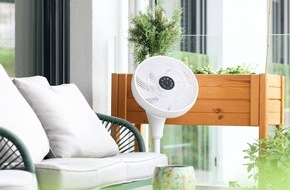 ecofort AG: Adieu les nuits étouffantes et insomniaques ! Le ventilateur sur pied ecoQ SilentAir Uno apporte un rafraîchissement silencieux