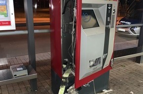 Landespolizeiinspektion Erfurt: LPI-EF: Fahrkartenautomat gesprengt