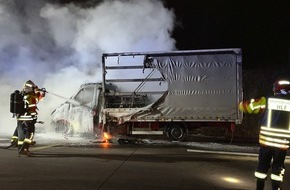 Autobahnpolizeiinspektion: API-TH: Kleintransporter in Vollbrand