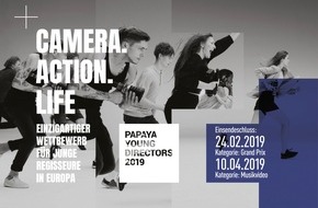 Papaya Young Directors: PAPAYA YOUNG DIRECTORS Filmwettbewerb 2019 für junge Regisseure in Europa gestartet