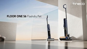 ECOVACS GLOBAL PTE. LTD.: Haustiere und trotzdem immer saubere Böden? Kein Problem mit dem TINECO FLOOR ONE S6 FlashDry Pet