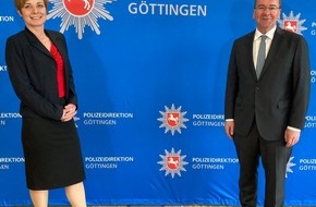 Polizeidirektion Göttingen: POL-GOE: Niedersachsens Innenminister Boris Pistorius führt Gwendolin von der Osten offiziell ins Amt der Präsidentin der Polizeidirektion Göttingen ein