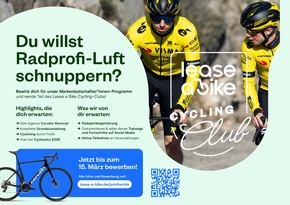 **Pressemeldung** „Lease a Bike Cycling Club“: Lease a Bike macht Radsportbegeisterte zu Markenbotschafter*innen