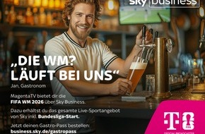 Sky Deutschland: FIFA WM 2026: Sky startet Kooperation mit Deutsche Telekom f&uuml;r Gastronomie und Public Viewings
