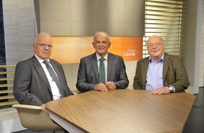 ZDF: ZDF-Talk "Peter Hahne" ab dem 8. Mai 2016 auf neuem Sendeplatz / Erste Ausgabe: Schlagabtausch zwischen Norbert Blüm, CDU, und Richard Schröder, SPD (FOTO)