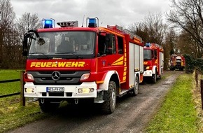 Freiwillige Feuerwehr Hünxe: FW Hünxe: Feuerwehreinsatz am Pumpwerk in Bruckhausen