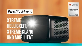 Philips Projection (Screeneo Innovation SA): Philips PicoPix MaxTV erhält neues Gütesiegel Deutschland Favorit