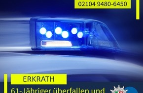 Polizei Mettmann: POL-ME: 61-J&auml;hriger von zwei Jugendlichen beraubt und mit Pfefferspray angegriffen - 2603044
