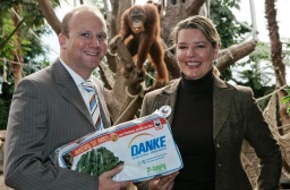 SCA Tissue Europe: DANKE und WWF treten für gefährdete Orang-Utans - ein Auftaktaktion im Tierpark Hagenbeck in Hamburg