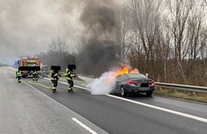 Polizeidirektion Landau: POL-PDLD: A65/AS NW-Nord - Brennender PKW