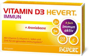 Hevert-Arzneimittel GmbH & Co. KG: Das neue Vitamin D3 Hevert Immun: 4-fach aktiv für eine starke Immunabwehr