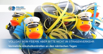 Polizei Dortmund: POL-DO: Jecken gebt Acht: Vollgas beim Feiern, aber bitte nicht im Straßenverkehr!