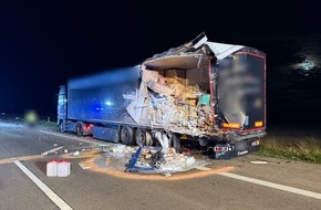 Autobahnpolizeiinspektion: API-TH: Kollision mit Pannen-Sattelzug