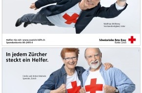 Schweizerisches Rotes Kreuz Kanton Zürich: Werbekampagne des SRK Kanton Zürich: «In jedem Zürcher steckt ein Helfer» (BILD)