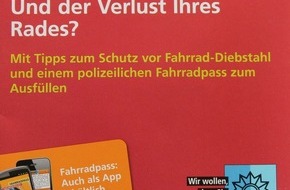 Polizeipräsidium Koblenz: POL-PPKO: Fahrraddiebstähle in Koblenz - Fahrradpass jetzt auch als App