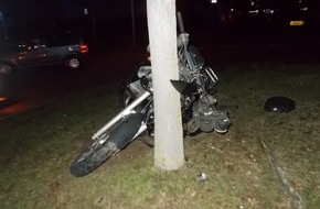 Polizeidirektion Ludwigshafen: POL-PDLU: Verkehrsunfall mit zwei verletzten Motorradfahrern in Limburgerhof