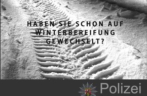 Polizeipräsidium Rheinpfalz: POL-PPRP: Unwetterwarnung am Wochenende - Denken Sie an Ihre Bereifung!