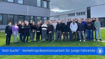 Polizeipräsidium Trier: POL-PPTR: Aktionstag "Anti-Sucht" - Verkehrspräventionsarbeit für junge Fahrer