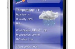21degrees SA: 21degrees SA launches its iPhone application with weather GPS that locates your telephone and provides you with the weather data where you are at the time up to 15 days