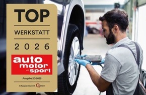 Motor Presse Stuttgart, AUTO MOTOR UND SPORT: auto motor und sport zeichnet erneut die besten Autowerkstätten in Deutschland aus / Rund 1.850 Betriebe mit Bestnoten im Überblick
