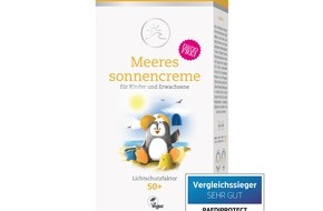 Paedi Protect AG: Veganer Sonnenschutz für Kinder: PAEDIPROTECT Meeressonnencreme ist Vergleichssieger 2020