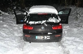 Polizeiinspektion Stade: POL-STD: Autodiebe scheitern in Wiepenkathen - BMW entwendet, Auto wieder aufgefunden, Tatverd&auml;chtige ermittelt